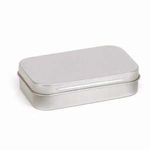 Hinged Lid Storage Tin 96mm x 59mm x 21mm