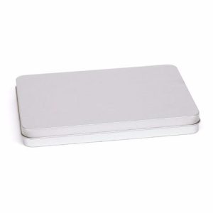 Hinged Lid Storage Tin 169mm x 130mm x 18mm