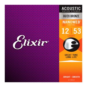 Elixir 11052 Acoustic Nanoweb 80/20 Bronze Light ( 12-53 )