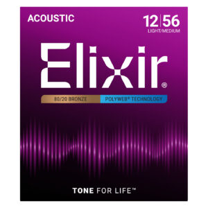 Elixir 11075 Acoustic Polyweb 80/20 Bronze Light/Medium ( 12-56 )