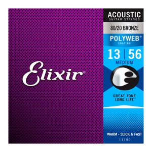 Elixir 11100 Acoustic Polyweb 80/20 Bronze Medium ( 13-56 )