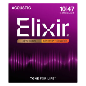 Elixir 11152 Acoustic Nanoweb 80/20 Bronze 12 String Light ( 10-47 )