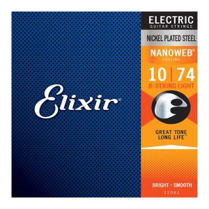 Elixir 12062 Electric Nanoweb Nickel 8 String Light ( 10-74 )