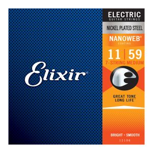 Elixir 12106 Electric Nanoweb Nickel 7 String Medium ( 11-59 )