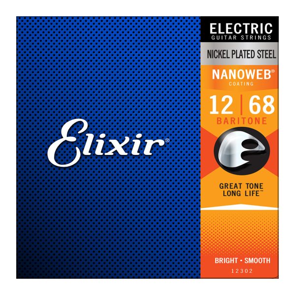 Elixir 12302 Electric Nanoweb Nickel Baritone ( 12-68 )