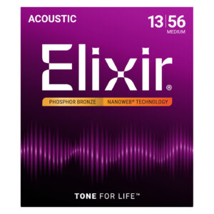 Elixir 16102 Acoustic Nanoweb 92/8 Phosphor Bronze Medium ( 13-56 )