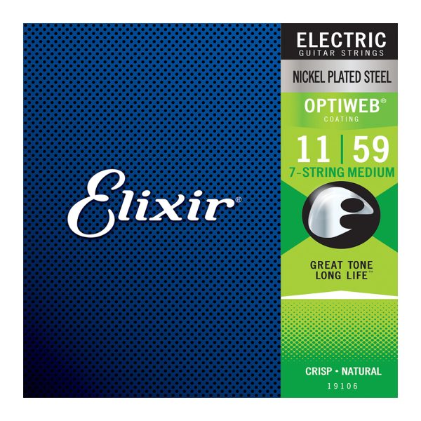 Elixir 19106 Electric OPTIWEB Nickel 7 String Medium ( 11-59 )