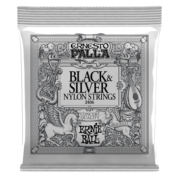 Ernie Ball 2406 Nylon Black & Silver