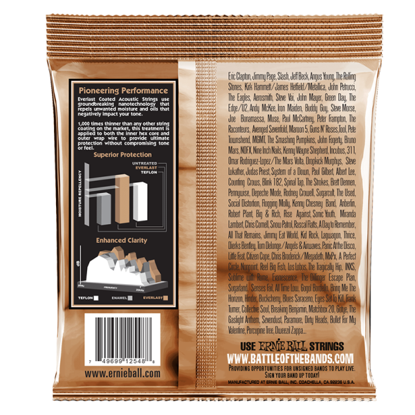 Ernie Ball 2548 Everlast Coated Phosphor Bronze Light - Image 2