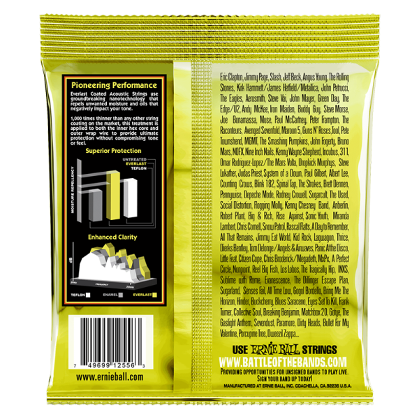 Ernie Ball 2556 Everlast Coated 80/20 Bronze Medium Light - Image 2