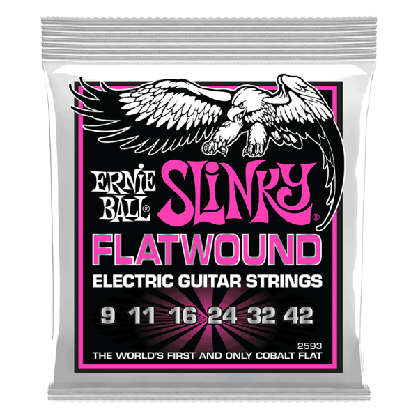 Ernie Ball 2593 - 9-42 Cobalt Flatwound Super Slinky