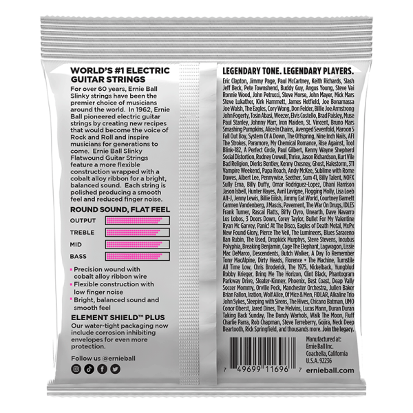 Ernie Ball 2593 - 9-42 Cobalt Flatwound Super Slinky - Image 2