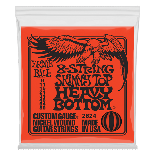 Ernie Ball 2624 Skinny Top Heavy Bottom Slinky 8 String