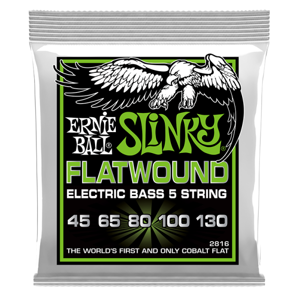 Ernie Ball 2816 Cobalt Flatwound Bass Regular Slinky 5 String