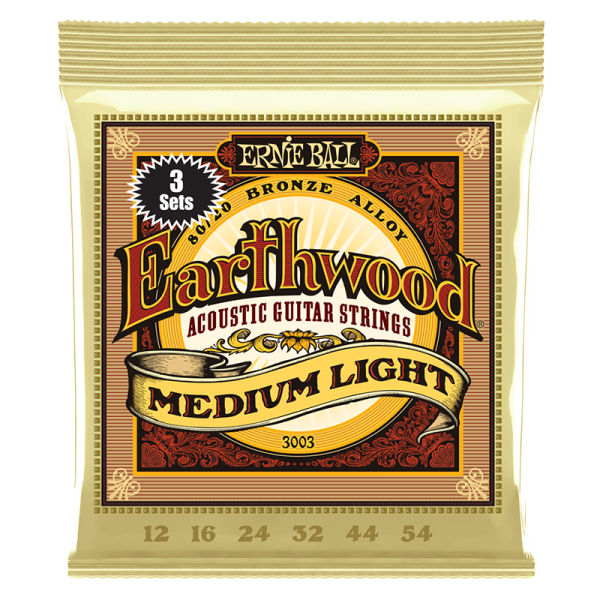Ernie Ball 3003 Bronze Acoustic Medium Light - 3 Pack