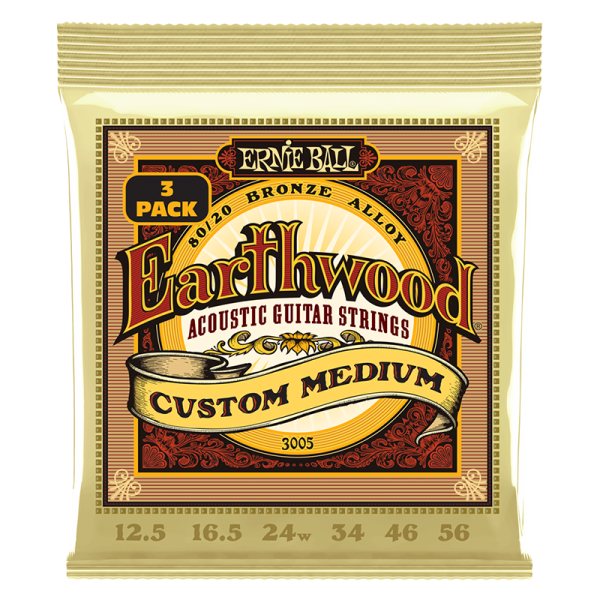 Ernie Ball 3005 Bronze Acoustic Custom Medium - 3 Pack
