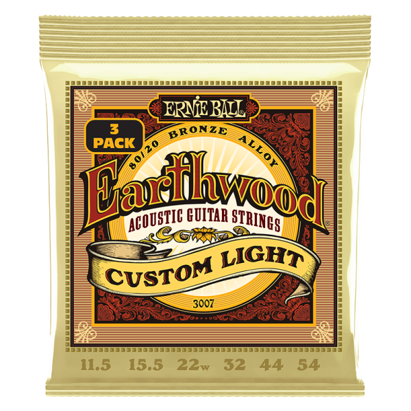 Ernie Ball 3007 Bronze Acoustic Custom Light - 3 Pack