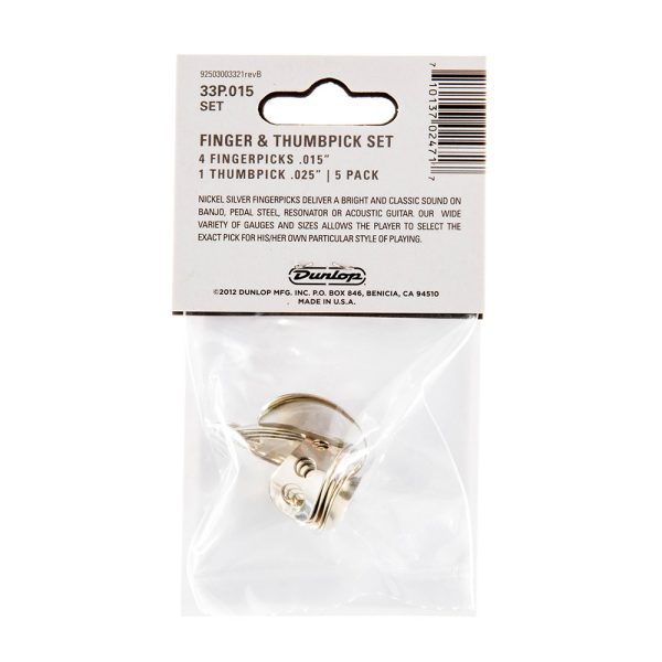 Dunlop Nickel Silver Finger Thumb 0.015 - Player Pack - Image 2