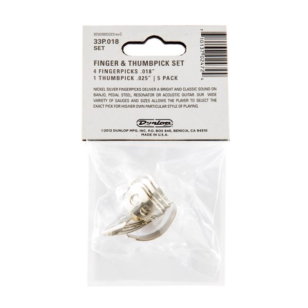 Dunlop Nickel Silver Finger Thumb 0.018 - Player Pack - Image 2