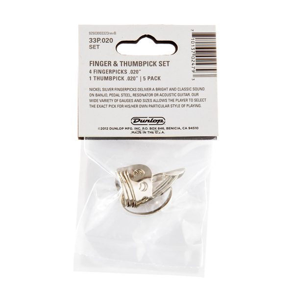 Dunlop Nickel Silver Finger Thumb 0.020 - Player Pack - Image 2
