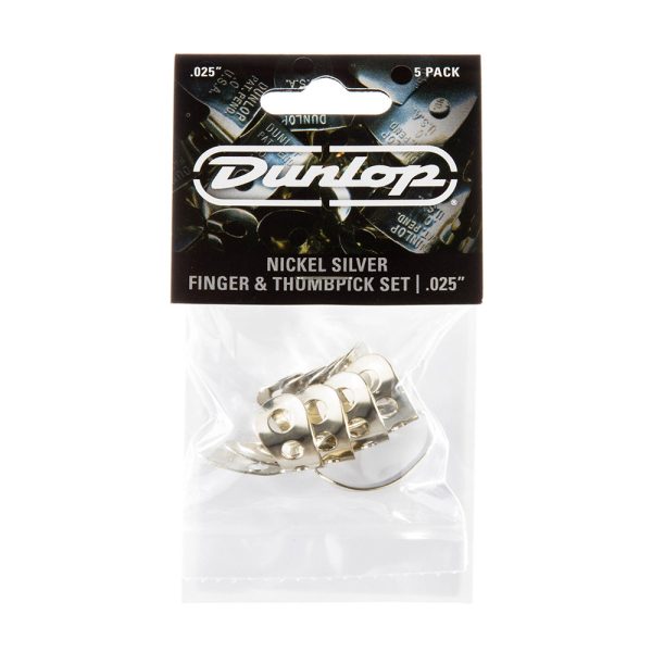 Dunlop Nickel Silver Finger Thumb 0.025 - Player Pack