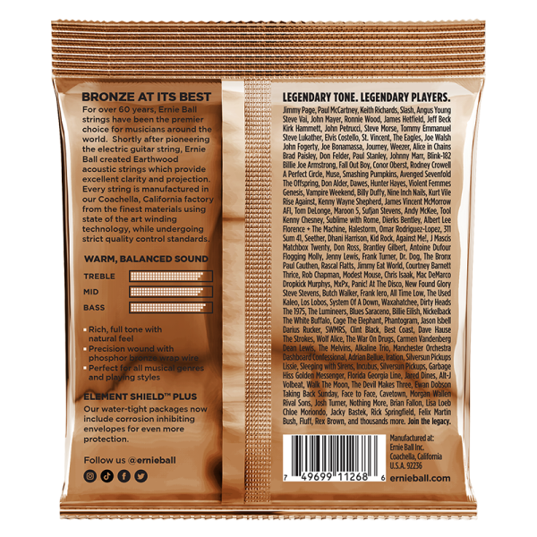 Ernie Ball 3550 Phosphor Acoustic Extra Light - 3 Pack - Image 2