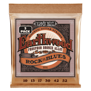 Ernie Ball 3551 Phosphor Acoustic Rock N Blues - 3 Pack