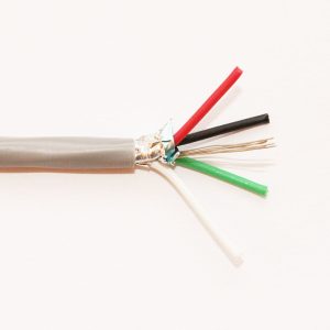 Hook Up Wire - 4 Core 22 AWG Shielded Cable - Per Metre