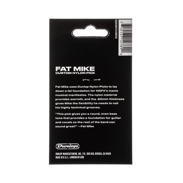 Dunlop Fat Mike Pink Nylon Standard 0.60mm - Player Pack - Image 2