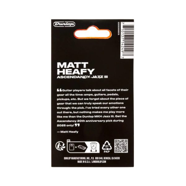 Dunlop Matt Heafy Ascendancy Max Grip Jazz III 1.38mm - Player Pack - Image 2