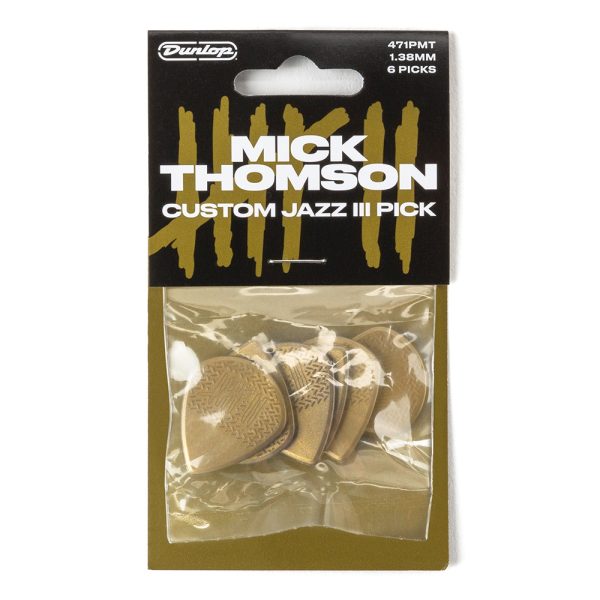 Dunlop Mick Thomson Custom Max Grip Jazz III 1.38mm - Player Pack