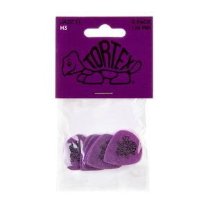 Dunlop Tortex Jazz Sharp Tip Heavy Purple - Player Pack