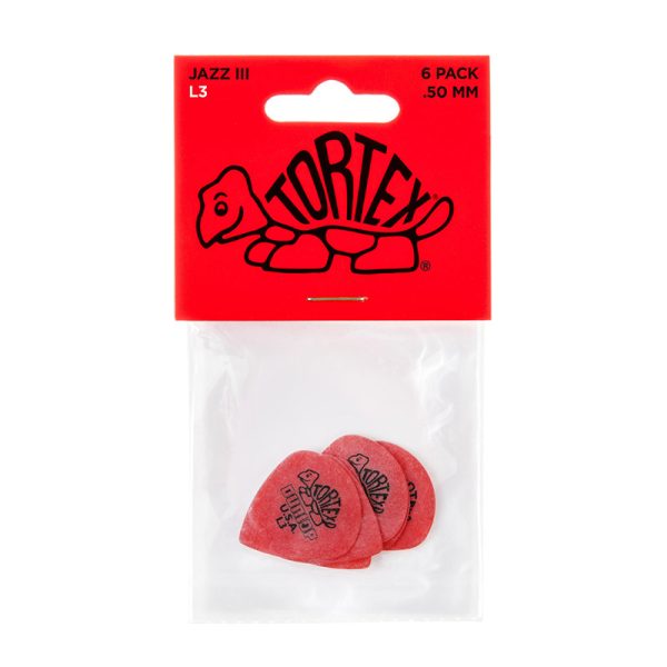 Dunlop Tortex Jazz Sharp Tip Light Red - Player Pack
