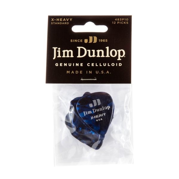 Dunlop Celluloid Classics Standard Blue Pearl Extra Heavy - Player Pack