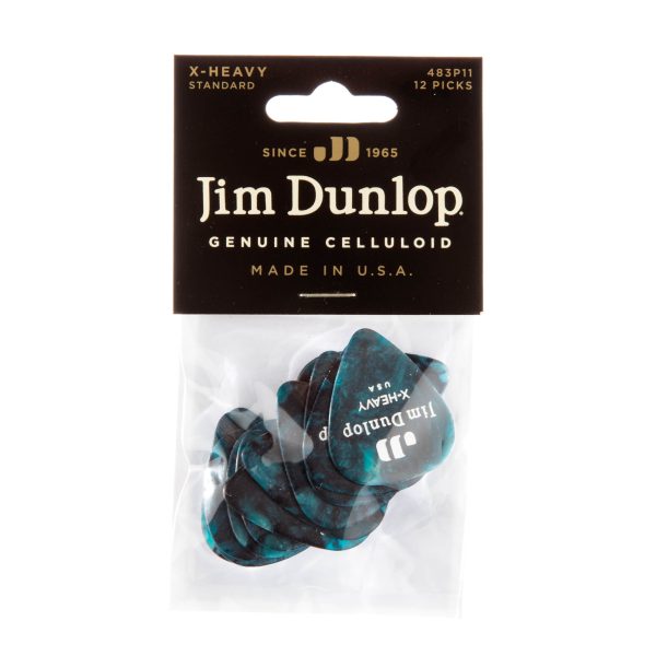 Dunlop Celluloid Classics Standard Turquoise Pearl Extra Heavy - Player Pack