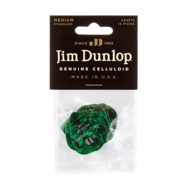 Dunlop Celluloid Classics Standard Green Pearl Medium - Player Pack