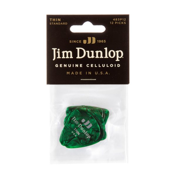 Dunlop Celluloid Classics Standard Green Pearl Thin - Player Pack