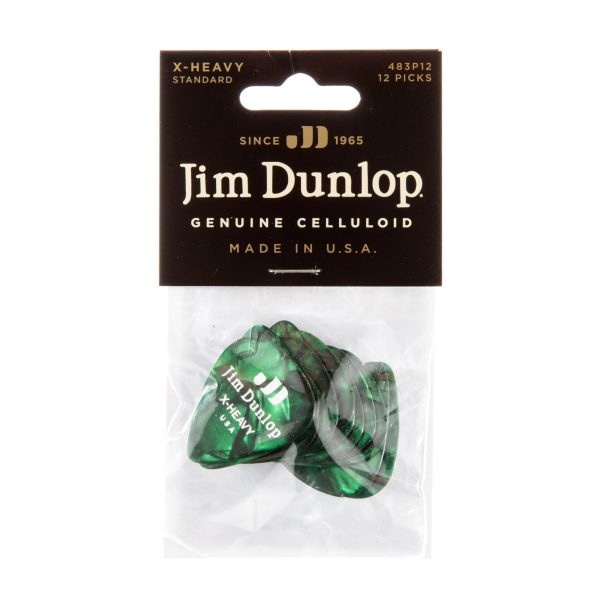 Dunlop Celluloid Classics Standard Green Pearl Extra Heavy - Player Pack