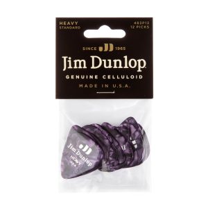 Dunlop Celluloid Classics Standard Purple Pearl Extra Heavy - Player Pack