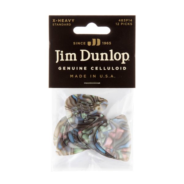 Dunlop Celluloid Classics Standard Abalone Extra Heavy - Player Pack