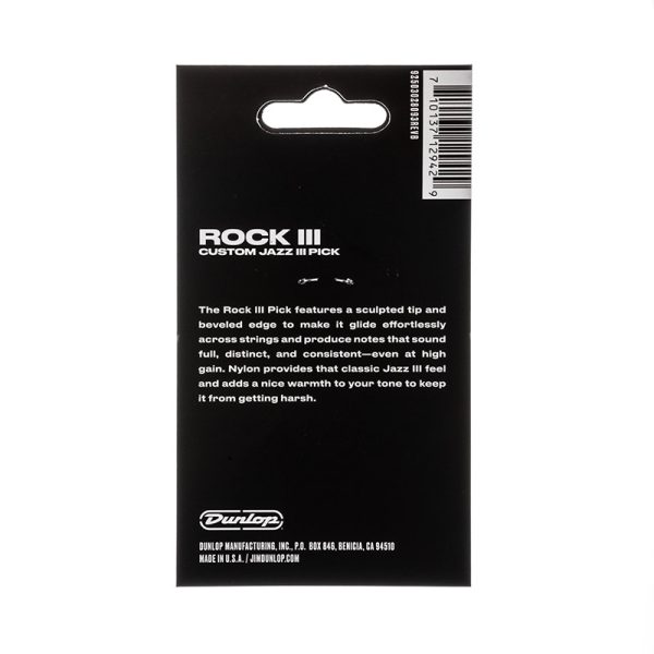 Dunlop Rock III Nylon Custom Jazz III - Player Pack - Image 2