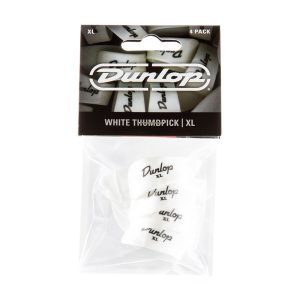 Dunlop Plastic Thumbpick White Extra Large - Player Pack