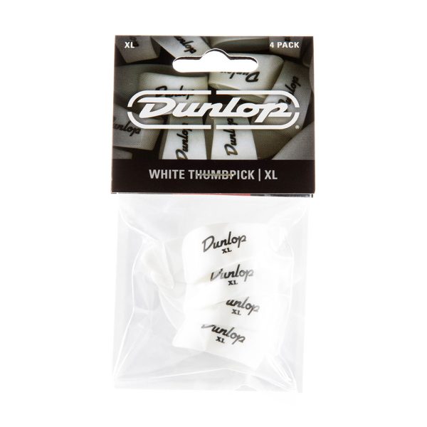 Dunlop Plastic Thumbpick White Extra Large - Player Pack
