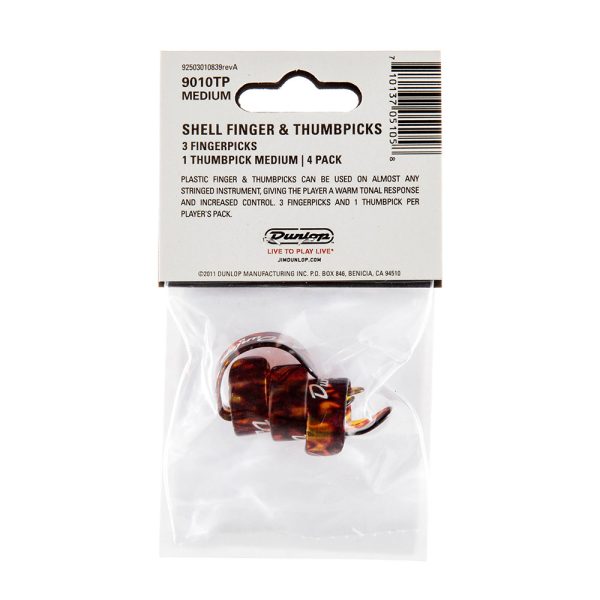 Dunlop Plastic Finger Thumb Shell Medium - Player Pack - Image 2