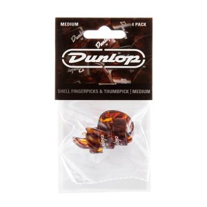 Dunlop Plastic Finger Thumb Shell Medium - Player Pack