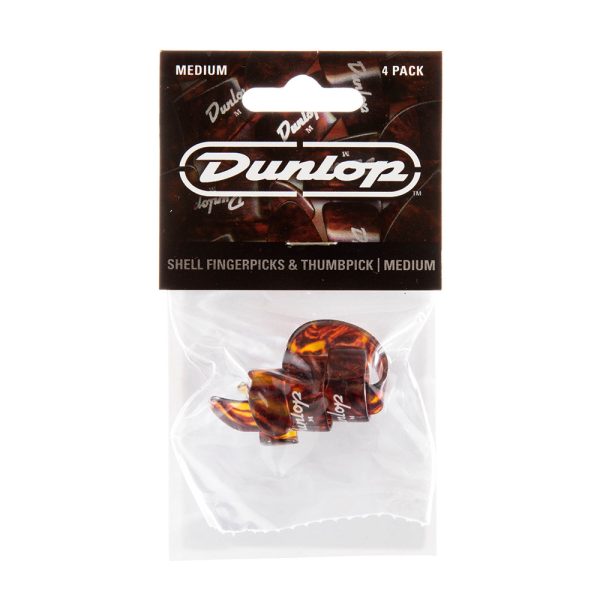 Dunlop Plastic Finger Thumb Shell Medium - Player Pack