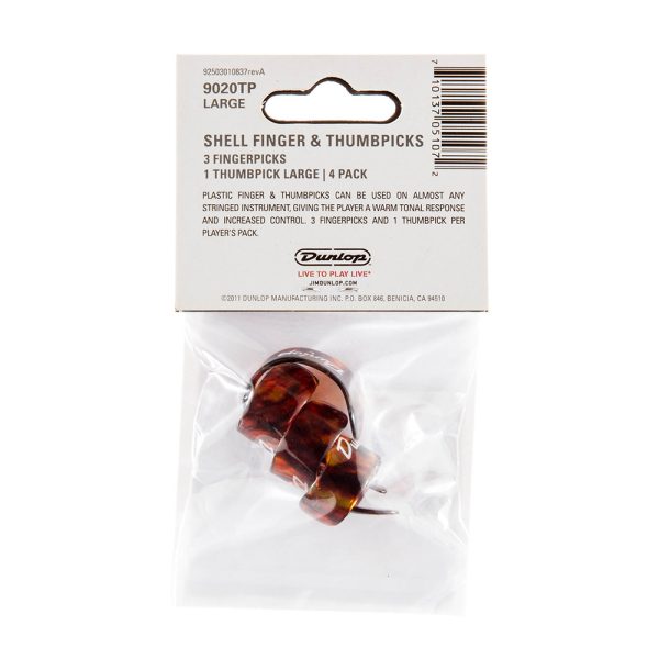 Dunlop Plastic Finger Thumb Shell Large - Player Pack - Image 2