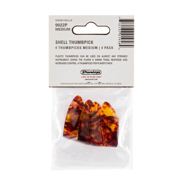 Dunlop Plastic Thumbpick Shell Medium - Player Pack - Image 2