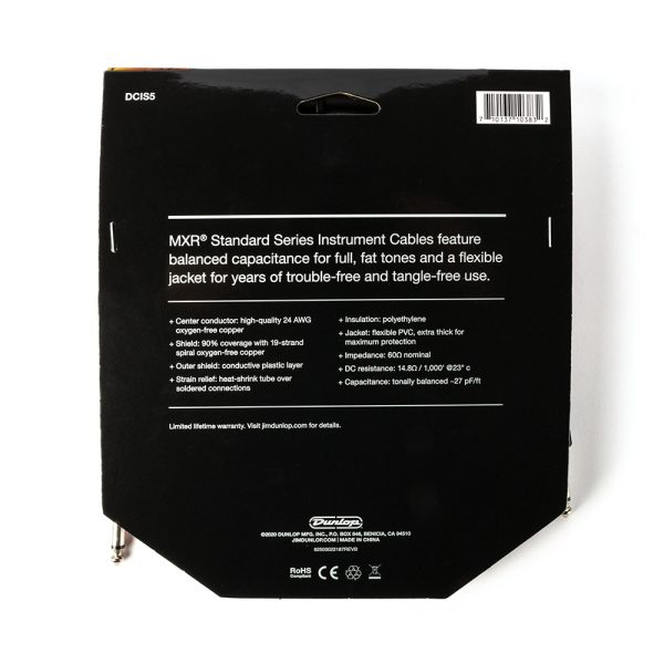 Dunlop MXR Standard Instrument Cable - 5ft Straight - Image 3