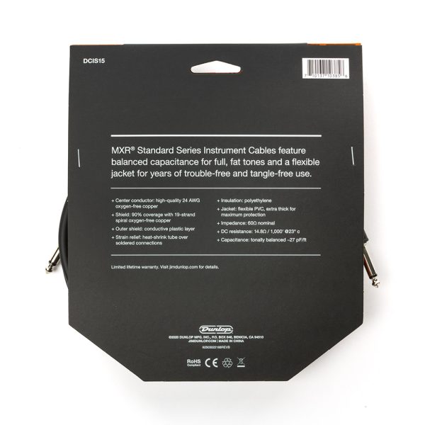 Dunlop MXR Standard Instrument Cable - 15ft Straight - Image 3